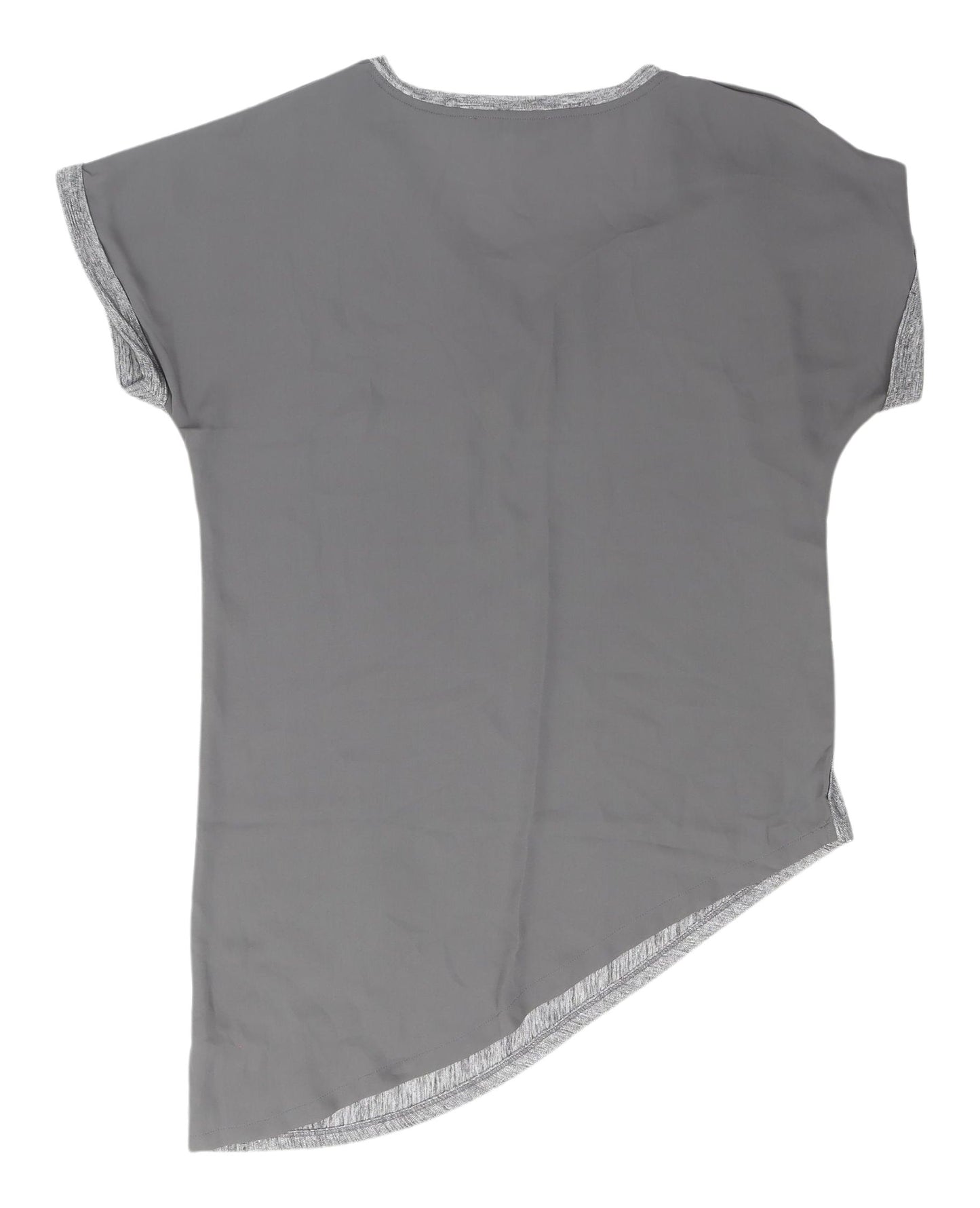 Next Women's Grey Asymmetrical V-Neck Top Size 12
