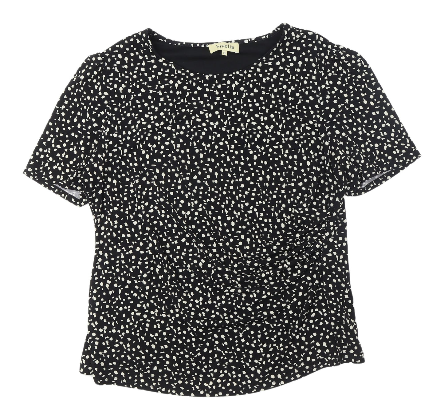 Viyella Women's Black Polka Dot Blouse XL