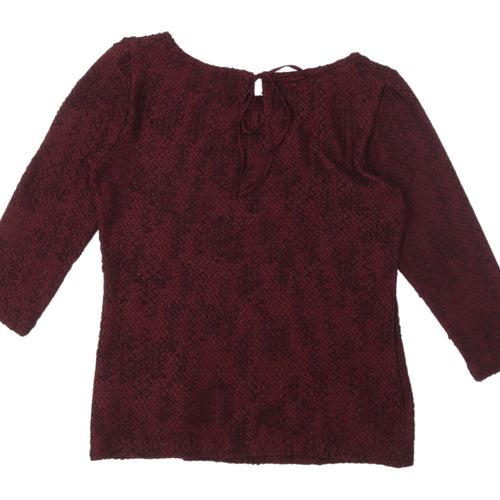 Marks and Spencer Women's Red 3/4 Sleeve Blouse