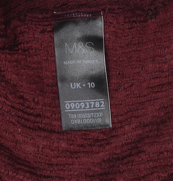 Marks and Spencer Women's Red 3/4 Sleeve Blouse