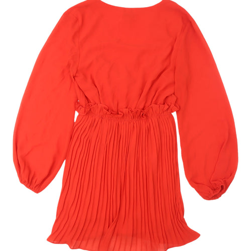 In The Style Women's Red Wrap Dress, Size 10, Casual Party