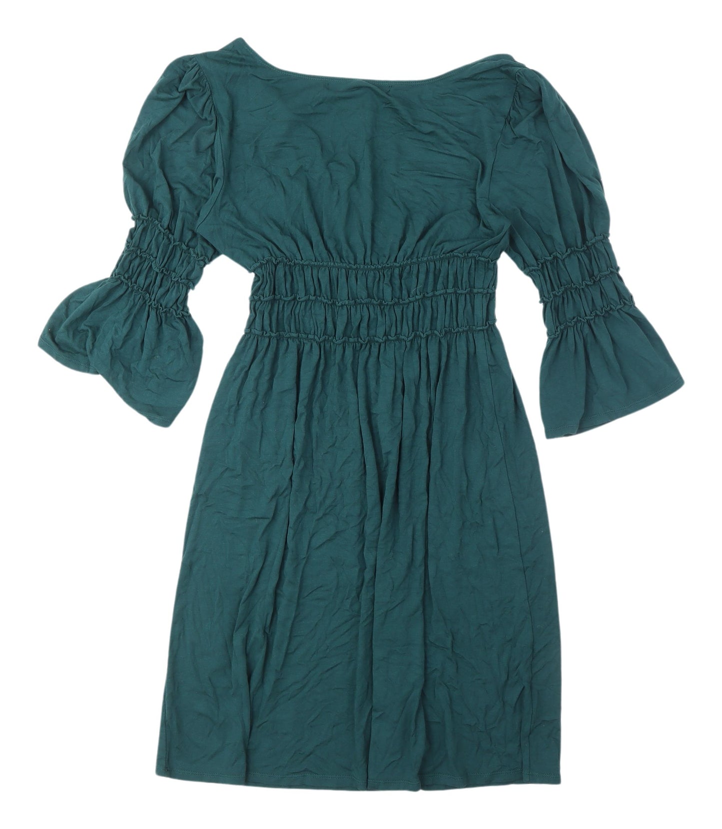 Studio M Women's Green Knee Length Fit & Flare Dress