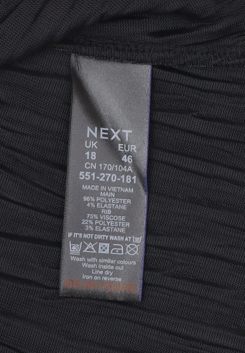 Next Women's Black Sleeveless Tank - Size 18