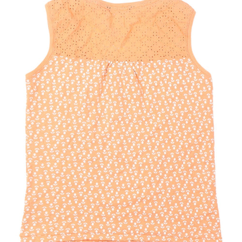 Debenhams Women's Orange Floral Tank Top UK 12