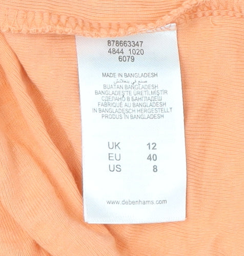 Debenhams Women's Orange Floral Tank Top UK 12