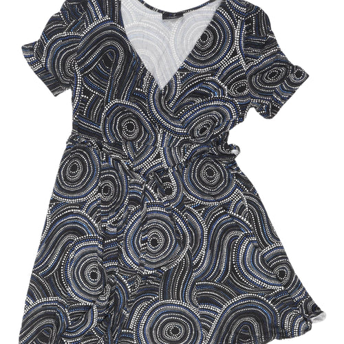 Wallis Women's Multicoloured Wrap Dress Size 18
