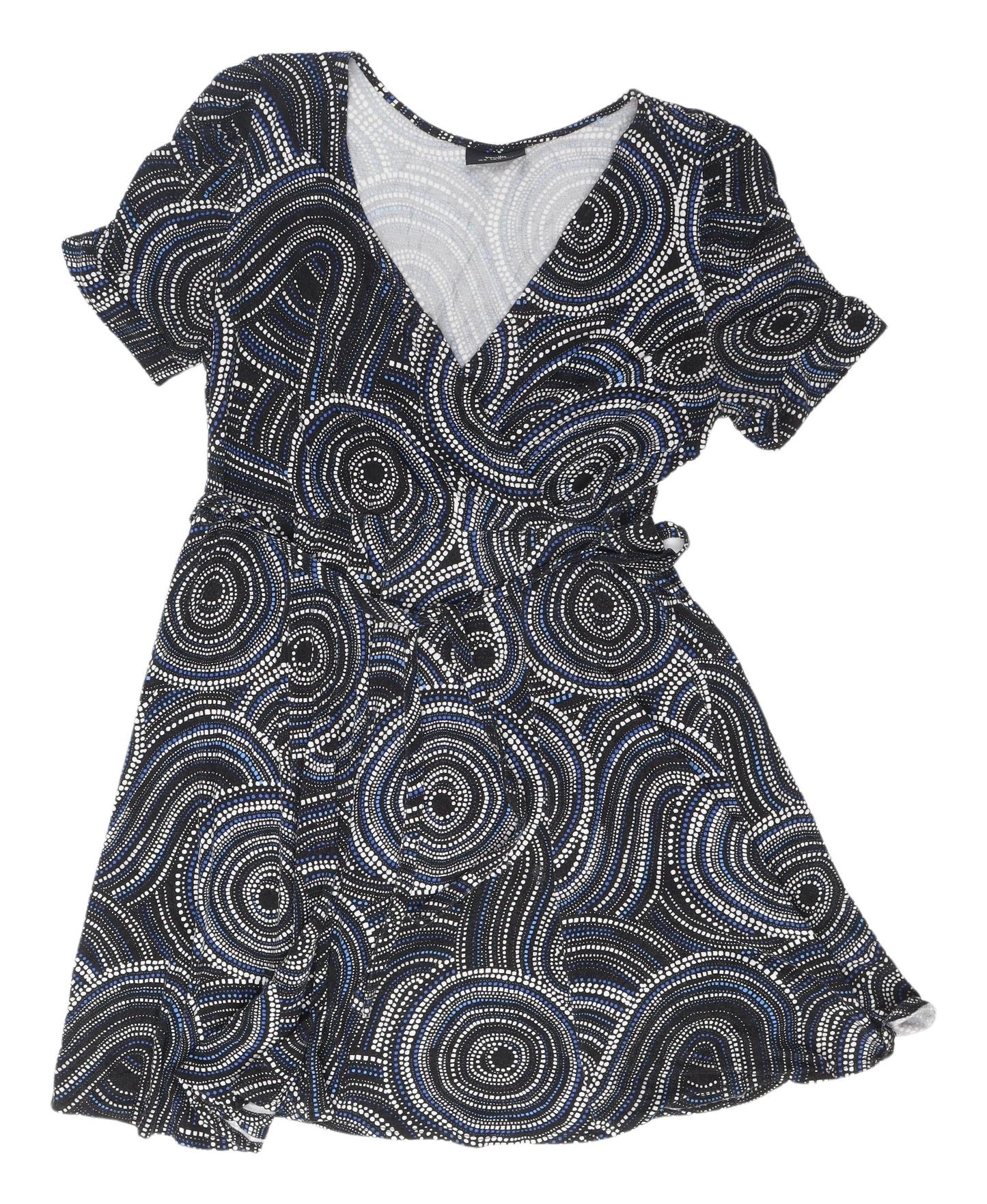 Wallis Women's Multicoloured Wrap Dress Size 18