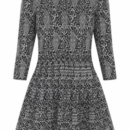 Zara Woman Fit & Flare Geometric Dress, Size S