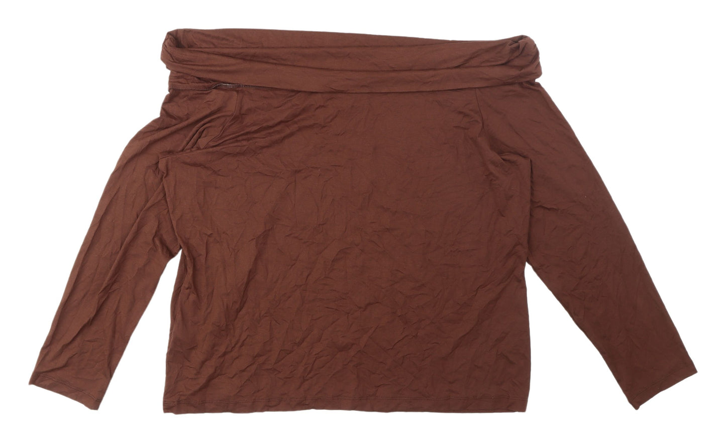 Marks and Spencer Women's Brown Off-Shoulder Blouse