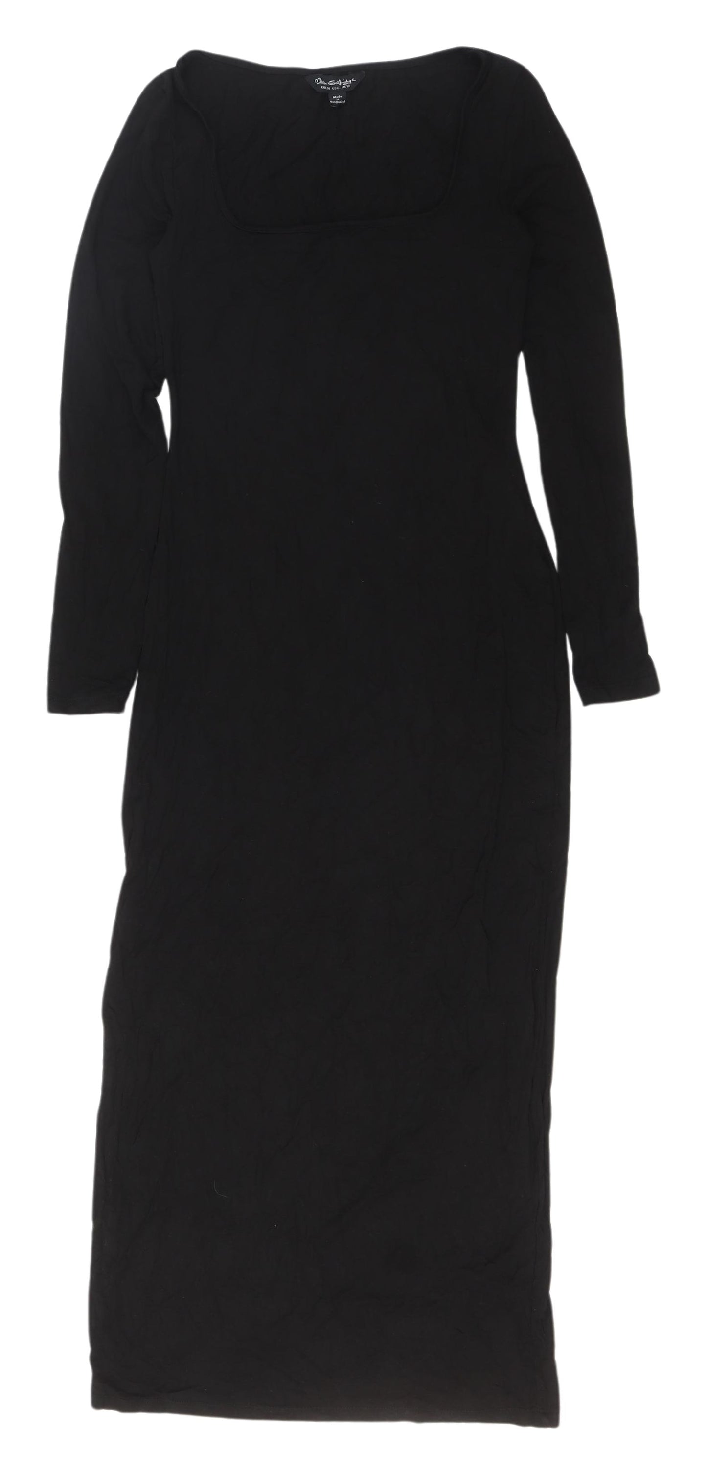 Miss Selfridge Black Bodycon Midi Dress, Size 10, Perfect for Casual Outings