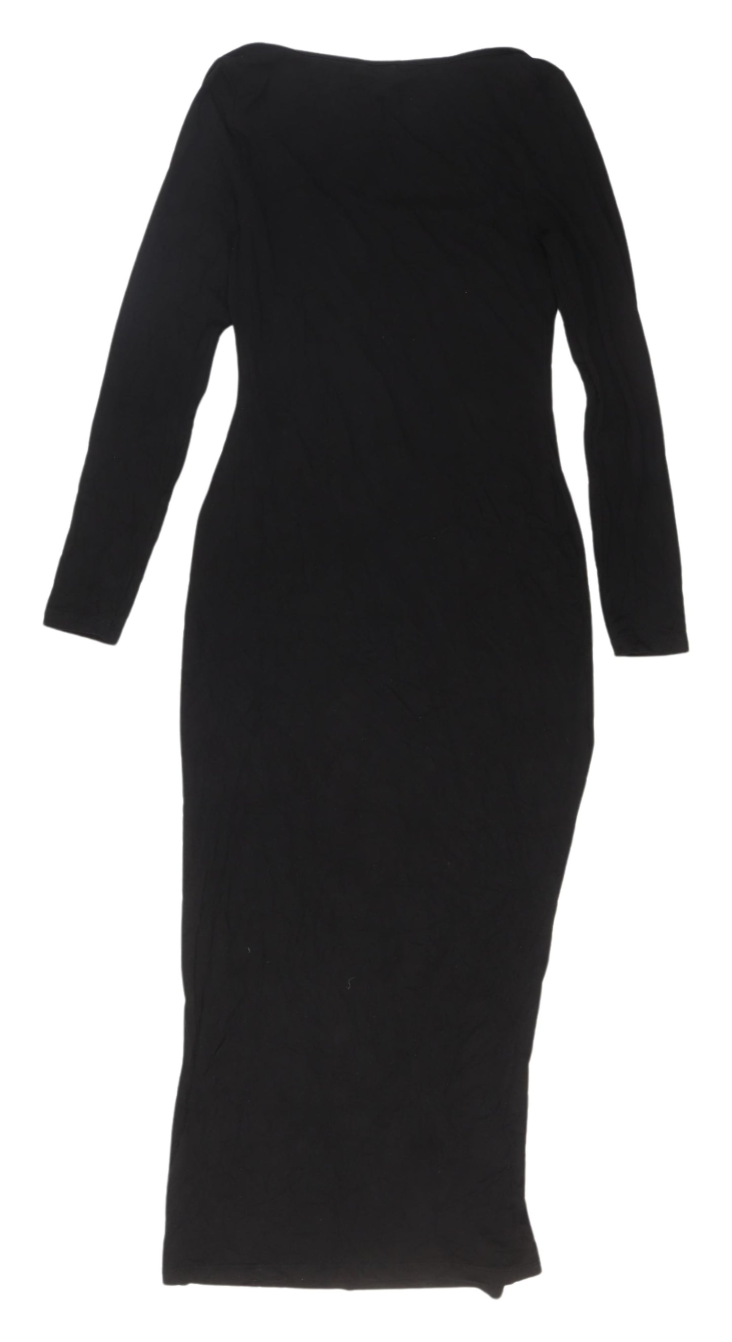 Miss Selfridge Black Bodycon Midi Dress, Size 10, Perfect for Casual Outings