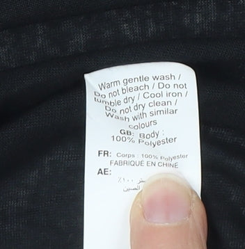 New Look Women's Black Short Sleeve V-Neck Dress M