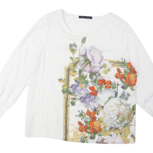 Marks & Spencer Floral Blouse, Ivory, Size 12