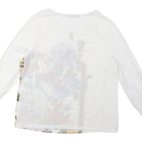 Marks & Spencer Floral Blouse, Ivory, Size 12