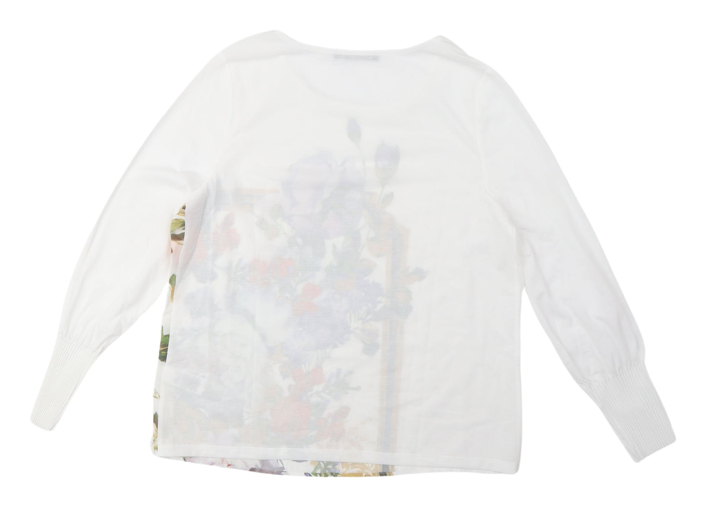 Marks & Spencer Floral Blouse, Ivory, Size 12