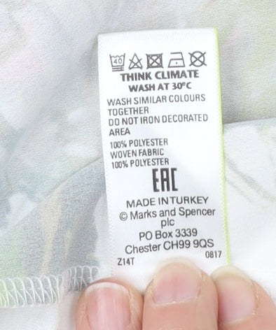 Marks & Spencer Floral Blouse, Ivory, Size 12