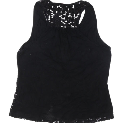 Definitions Women's Black Sequin Tank Top, UK 16
