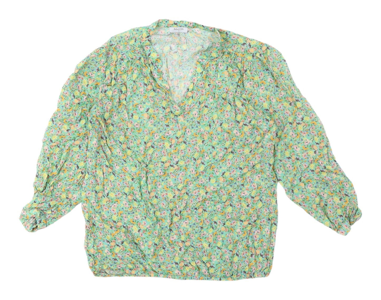 Bella di Notte Floral Tunic Blouse Women Size 12