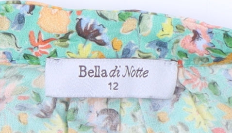 Bella di Notte Floral Tunic Blouse Women Size 12