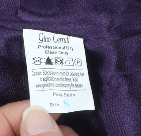 Gino Cerruti Women's Purple Satin Dress S