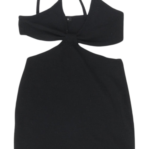 Boohoo Women's Black Slip Mini Dress Size M