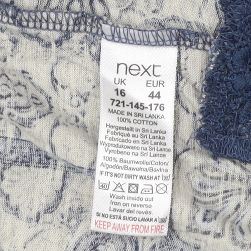 Next Women's Blue Bohemian Tunic - UK 16