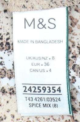 Marks and Spencer Beige Animal Print Camisole Size 8