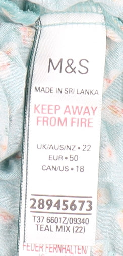 Marks and Spencer Women's Multicoloured Floral Slip Dress