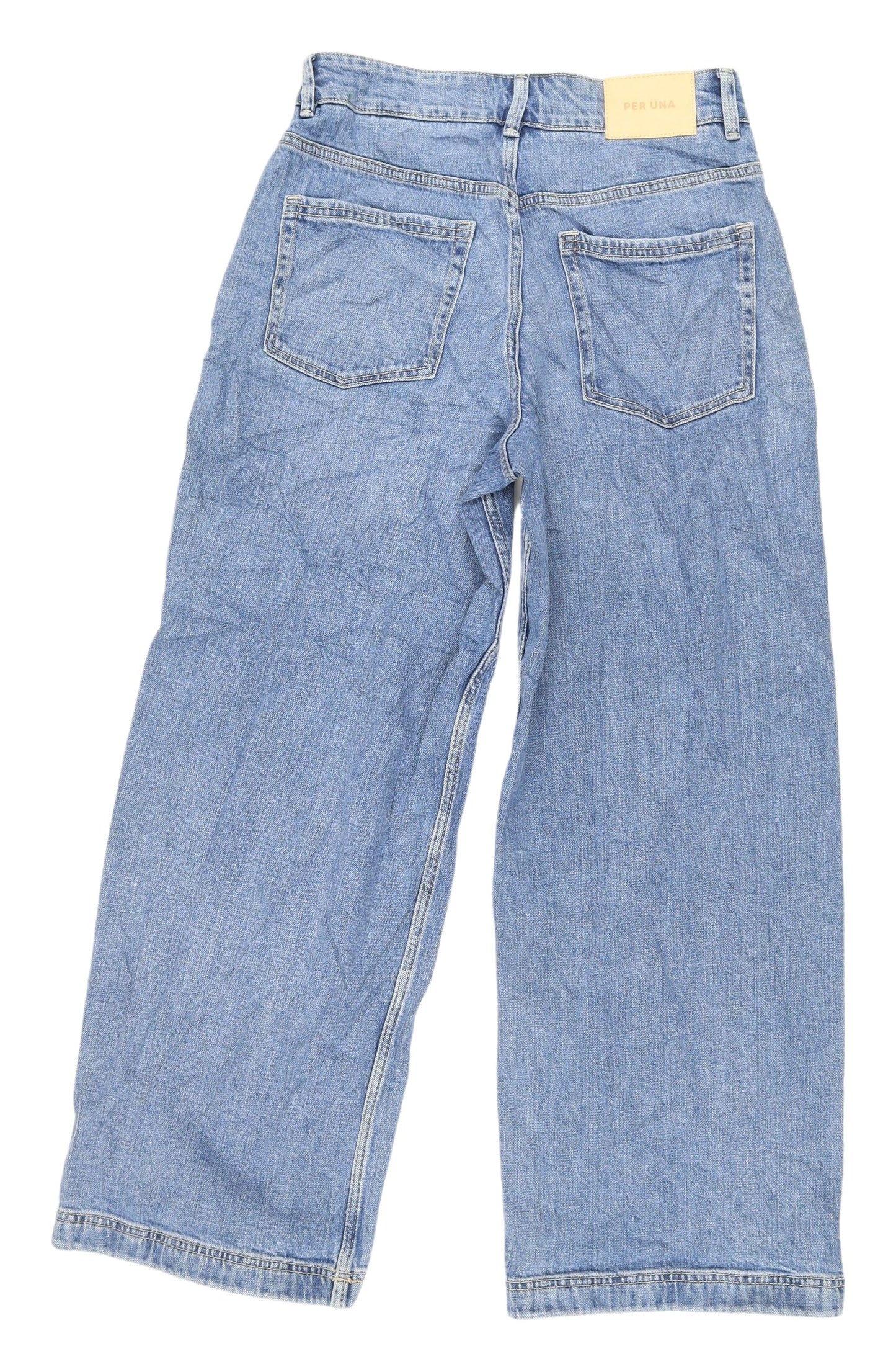 Marks and Spencer Women's Blue Wide-Leg Jeans Size 10