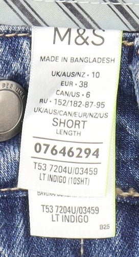 Marks and Spencer Women's Blue Wide-Leg Jeans Size 10