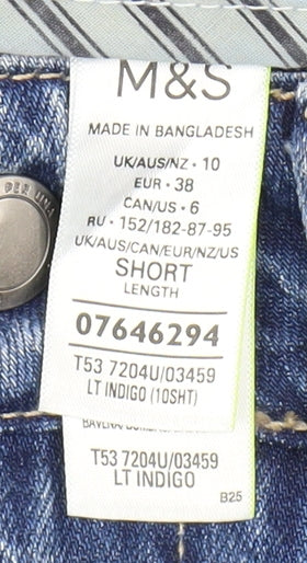 Marks and Spencer Women's Blue Wide-Leg Jeans Size 10