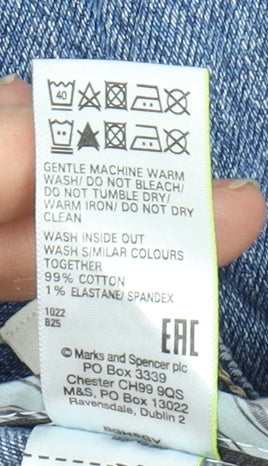 Marks and Spencer Women's Blue Wide-Leg Jeans Size 10