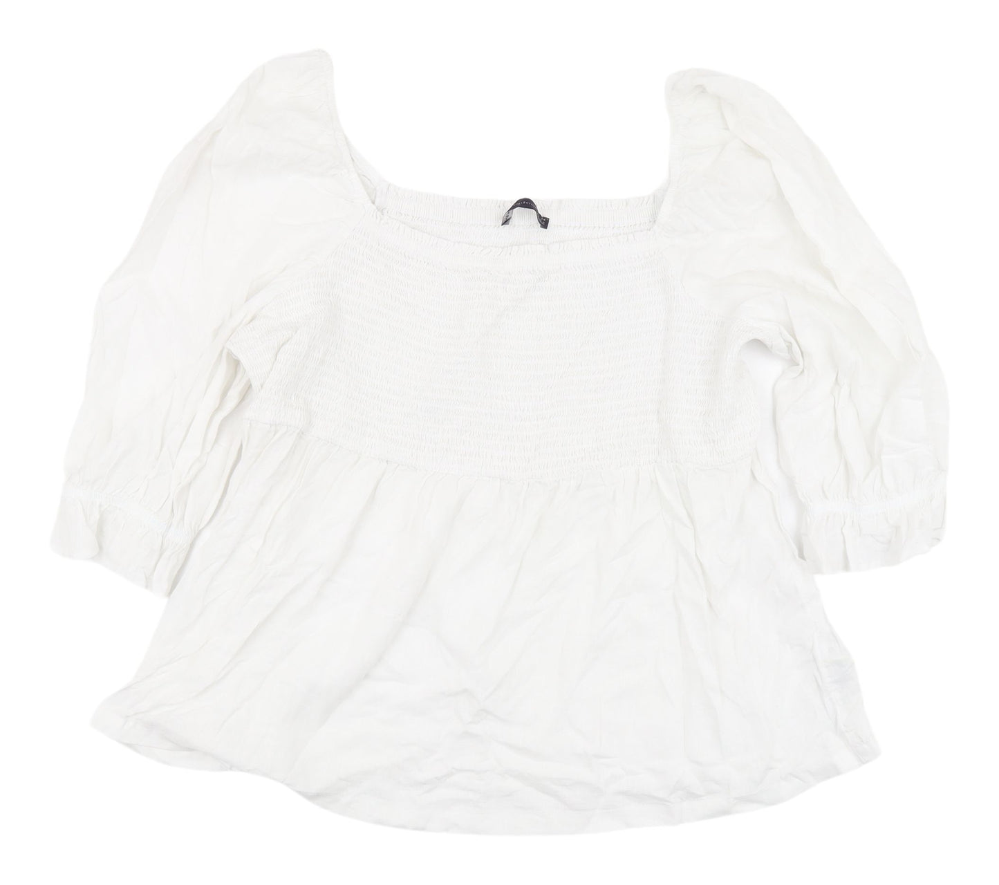 Marks and Spencer Women's White Tunic Blouse Size 24