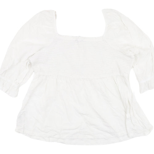 Marks and Spencer Women's White Tunic Blouse Size 24