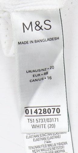 Marks and Spencer Women White Tank Top Size 20