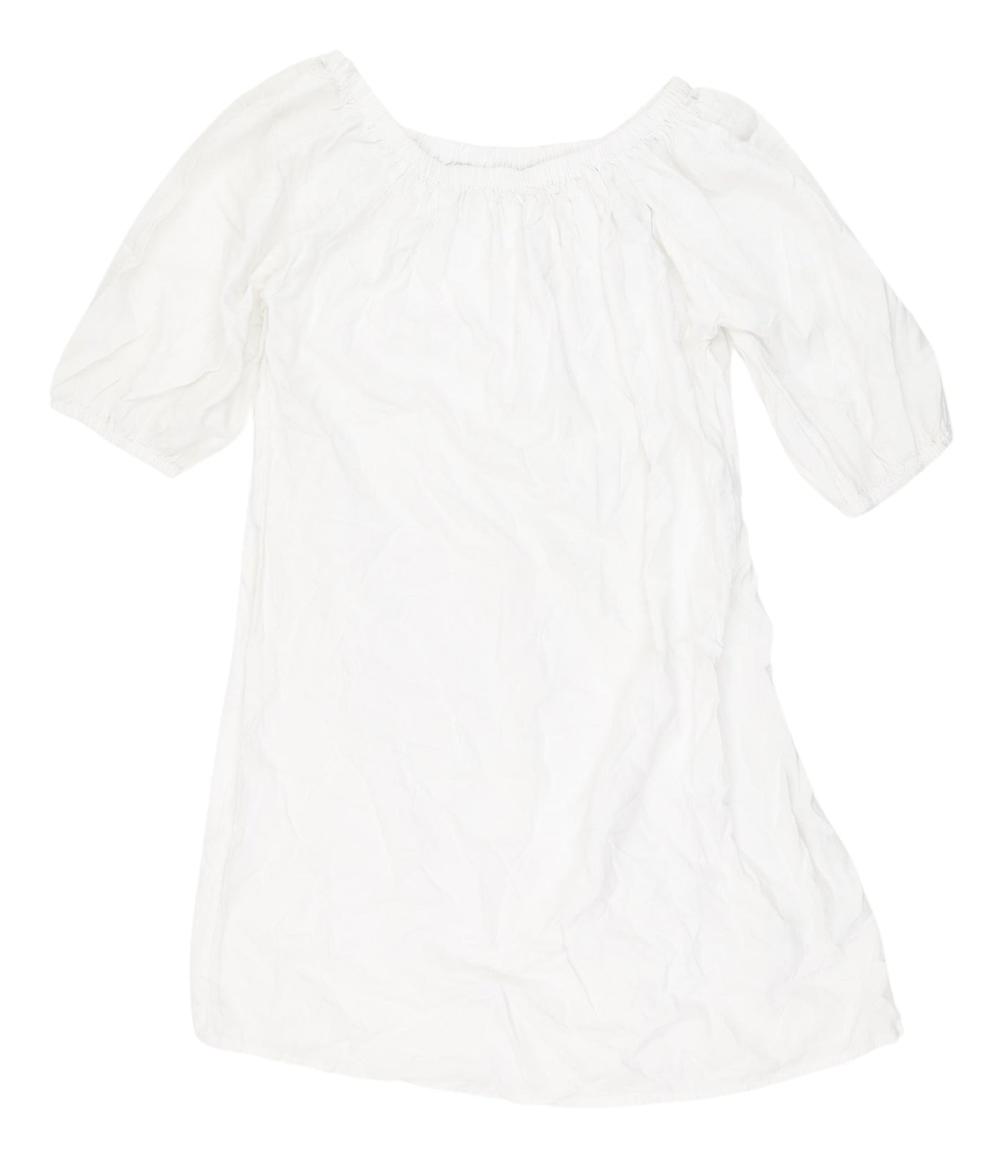 Marks and Spencer White Shift Dress, S, Summer Casual Wear