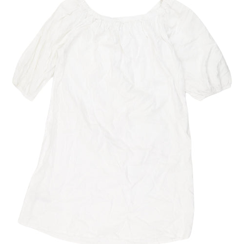 Marks and Spencer White Shift Dress, S, Summer Casual Wear