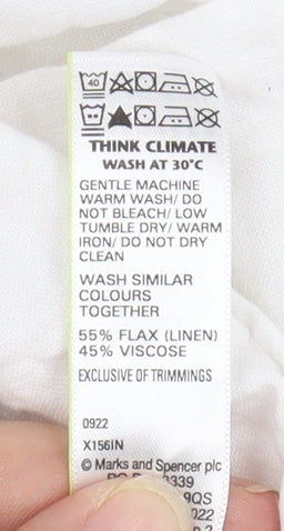 Marks and Spencer White Shift Dress, S, Summer Casual Wear