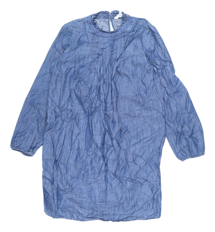 Marks and Spencer Blue Chambray Long Sleeve Dress