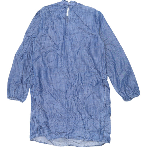 Marks and Spencer Blue Chambray Long Sleeve Dress