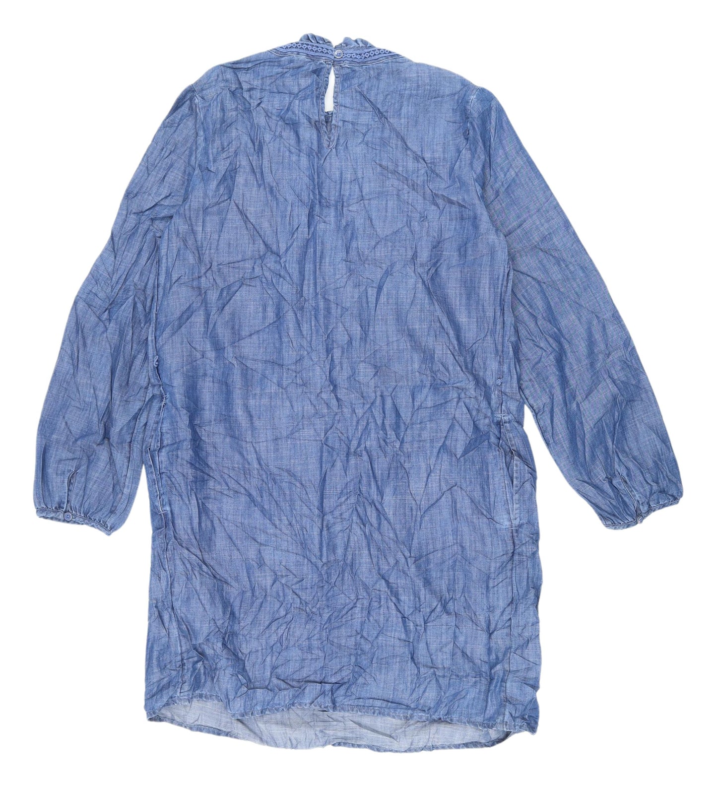 Marks and Spencer Blue Chambray Long Sleeve Dress