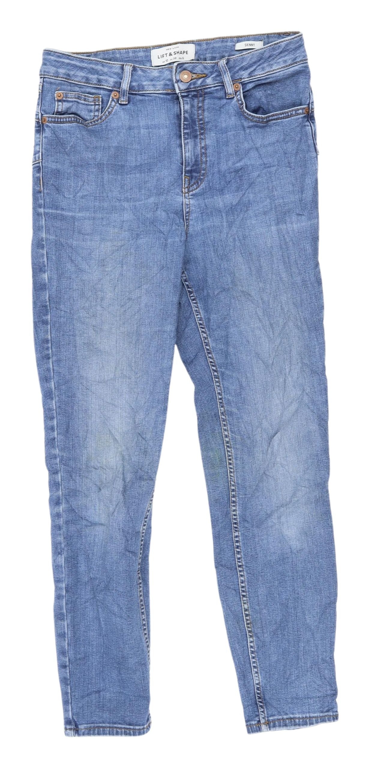 New Look Women's Blue Skinny Jeans - Size 10, Spring Style