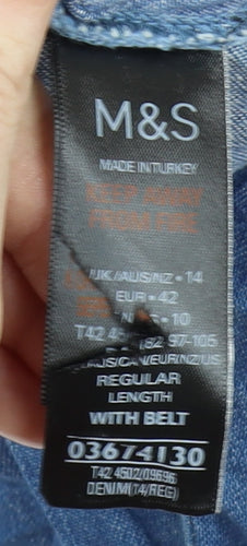 Marks and Spencer Women's Blue Denim Shirt Dress