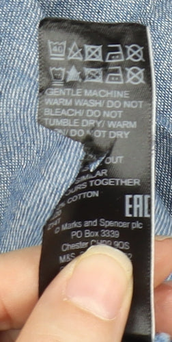 Marks and Spencer Women's Blue Denim Shirt Dress