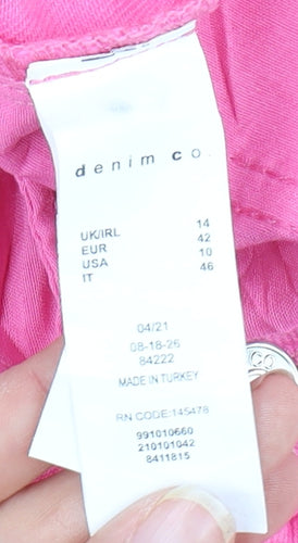 Denim Co. Women's Pink Jeans, Size 14, Excellent Condition