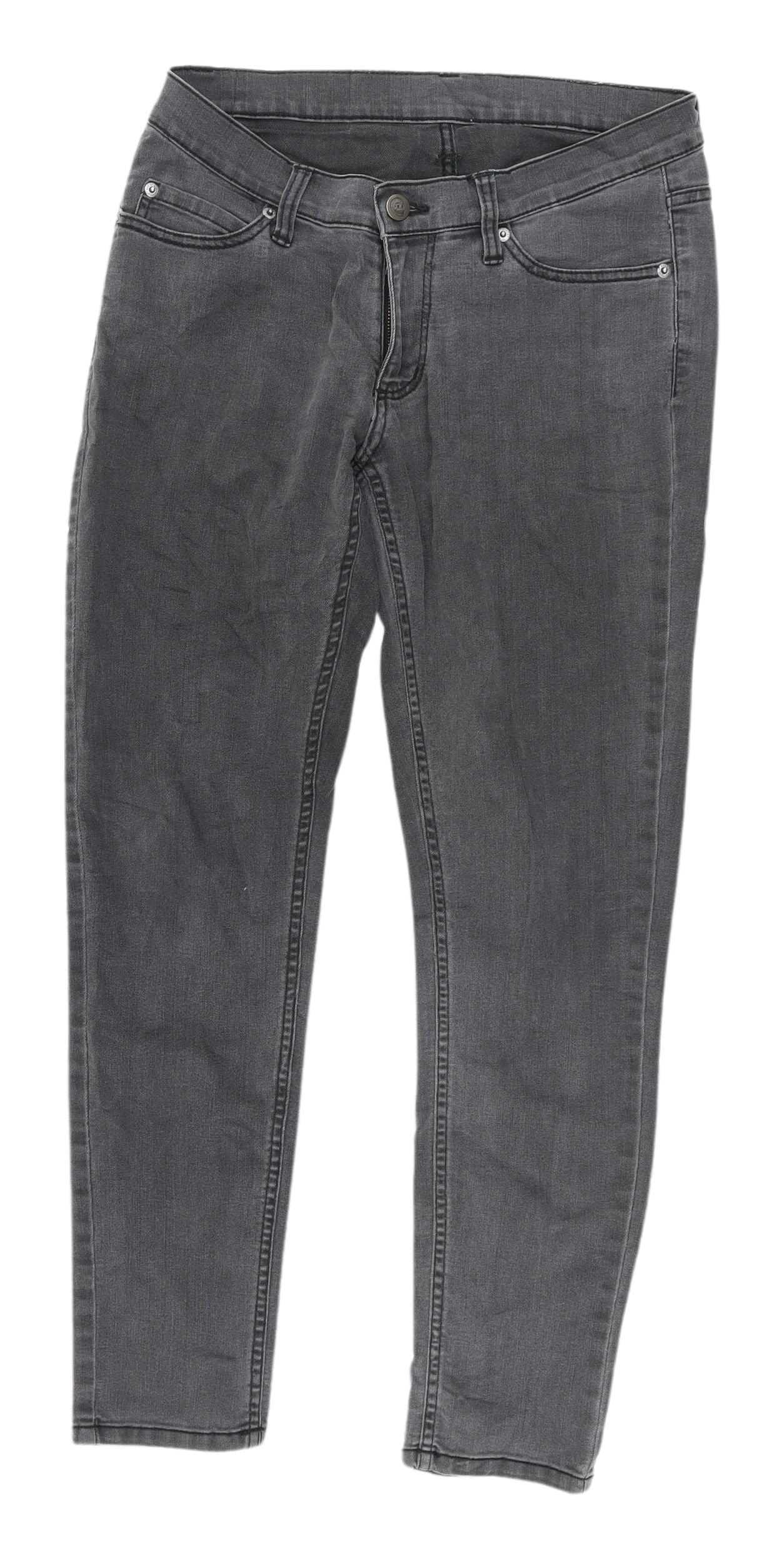 Cheap Monday Women's Grey Slim Cropped Jeans