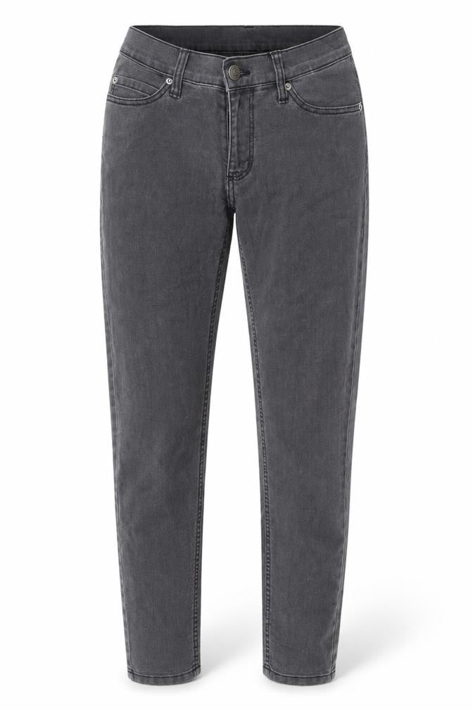 Front view of Cheap Monday Women's Grey Slim Cropped Jeans