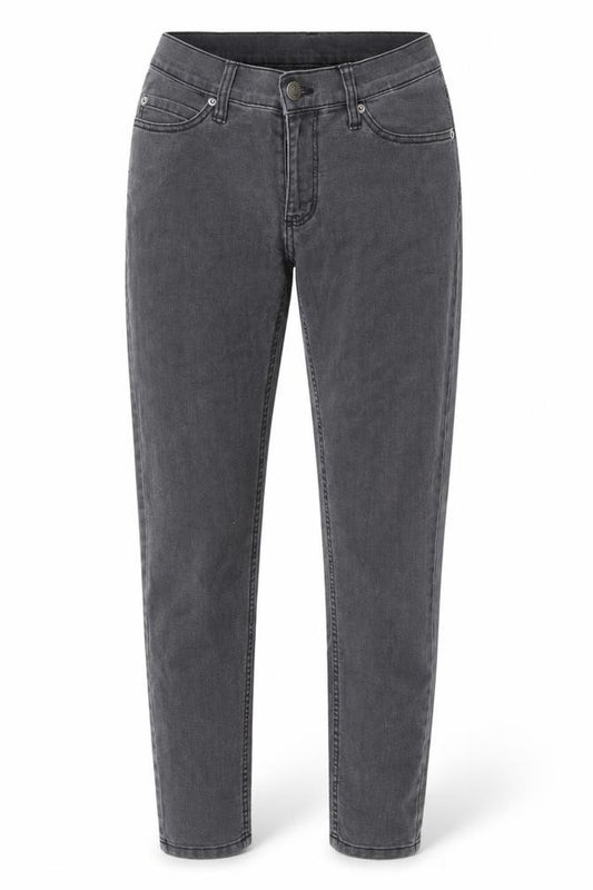 Front view of Cheap Monday Women's Grey Slim Cropped Jeans