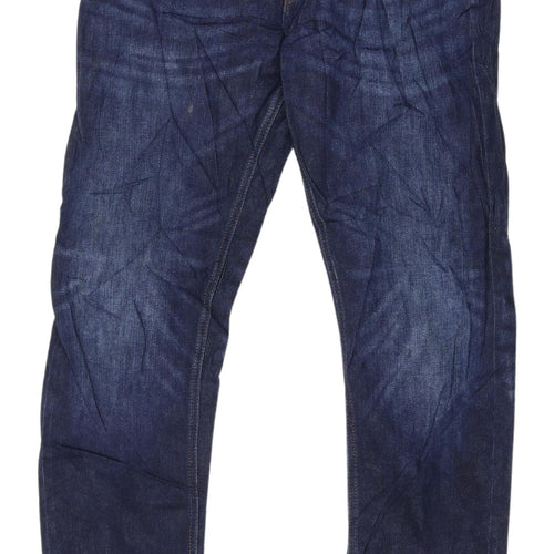 Marks and Spencer Men's Blue Straight Jeans