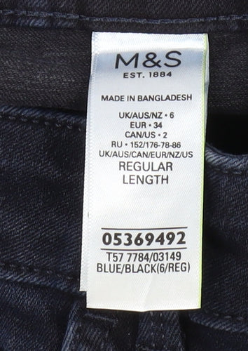 Marks and Spencer Women's Blue Skinny Jeans Size 6